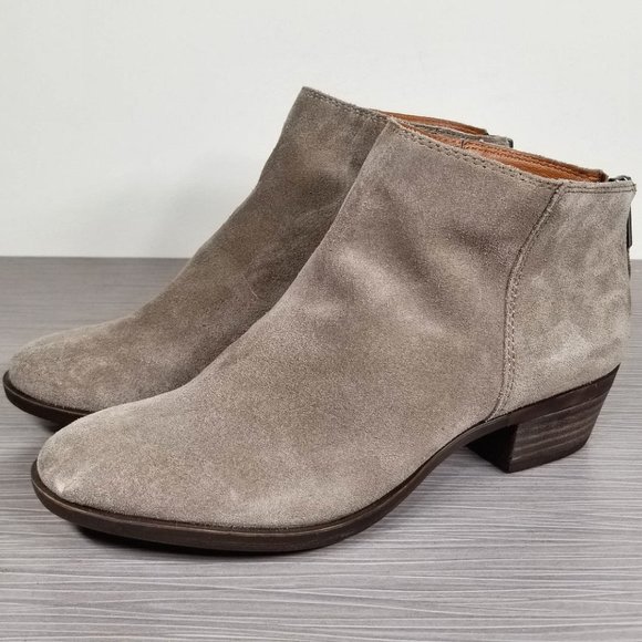 Lucky Brand Bremma Bootie, Taupe Suede, Womens Size Size 6 - Picture 3 of 10
